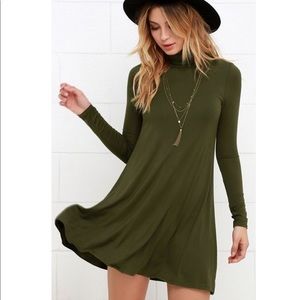 COPY - Lulus Olive green turtle neck long sleeve …